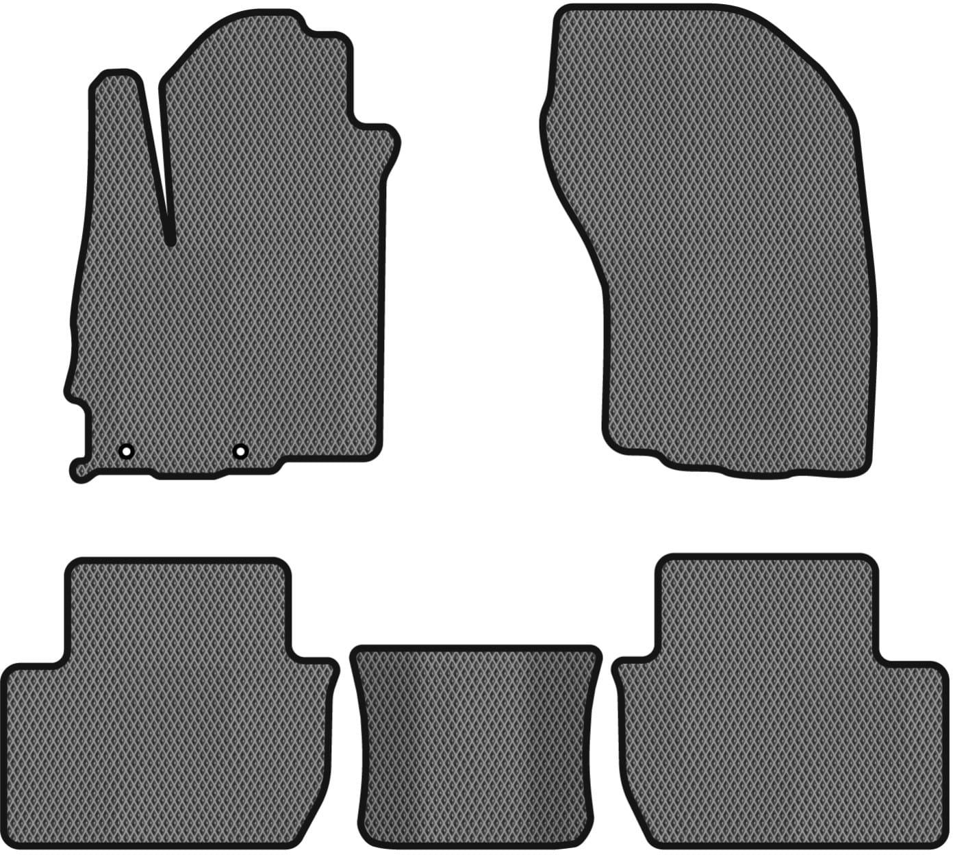 EVA коврики в салон авто EVAtech для C-Crosser Citroen 2007-2013 1 поколение SUV EU CN51995CV5CP2RGB