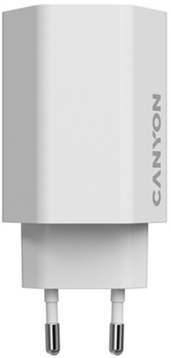 Фото - Сетевое зарядное устройство Canyon Hexagon 65 GaN 65W 2xPD 1xQC EU White (CND-CHAHEX65W)
