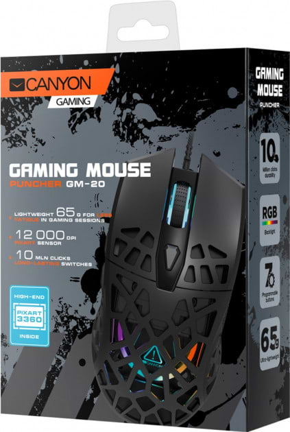 Фото - Мышь проводная игровая Canyon GM-20 (CND-SGM20B)