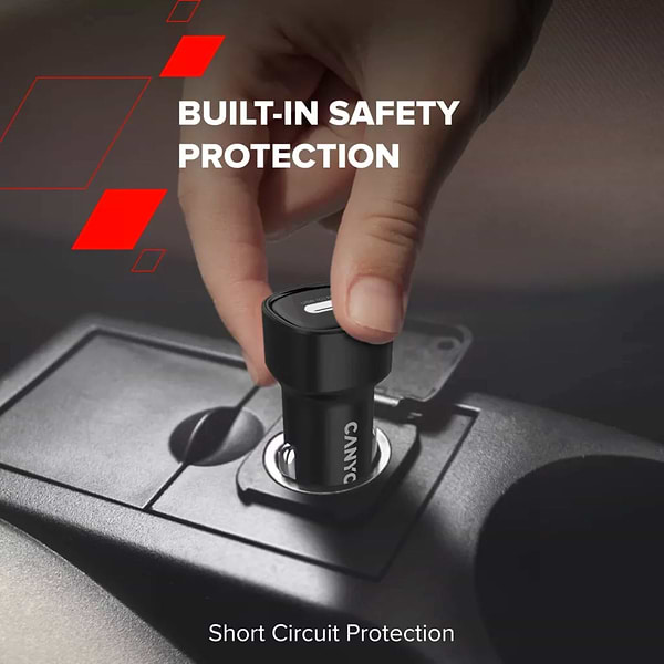 Фото - Автомобильное зарядное устройство Canyon OnDrive 30 PD 30W USB-C Black (CNE-CCABR2C)