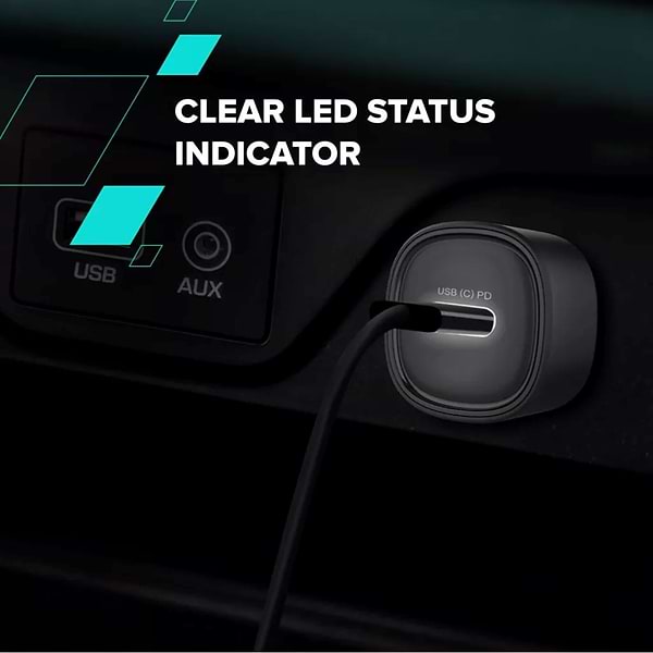 Фото - Автомобильное зарядное устройство Canyon OnDrive 30 PD 30W USB-C Black (CNE-CCABR2C)