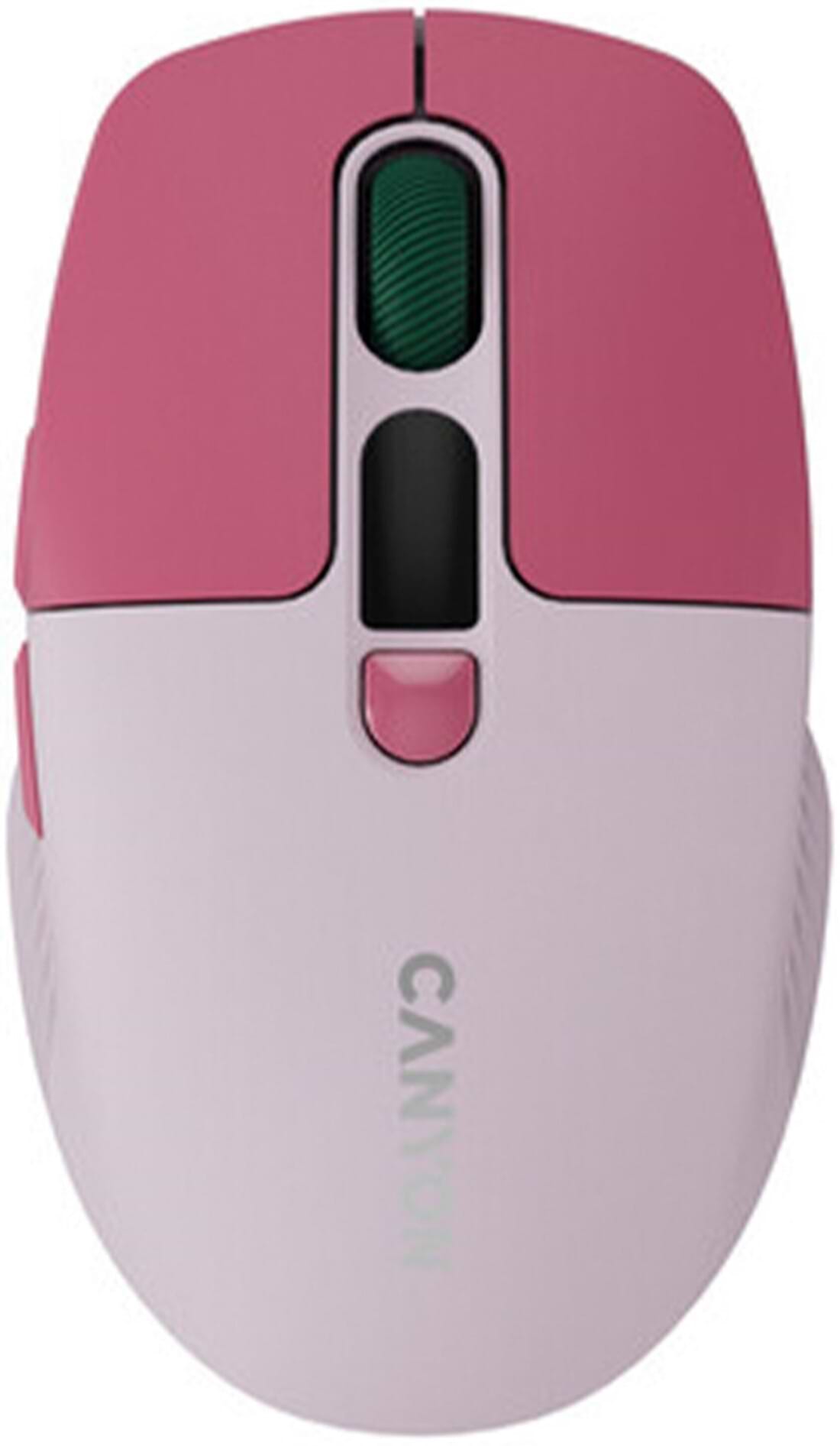 Мышь беспроводная Canyon MW-26 LCD Silent Dual mode Pink (CNS-CMSW26P) - Фото 1