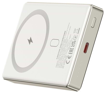 Фото - Батарея мобильная Canyon OnPower 510 slim Magsafe 10000 mAh PD20W Beige (CNS-CPB510BE)
