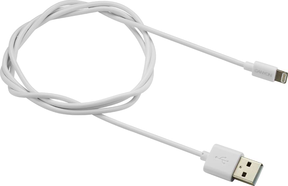 Кабель синхронізації даних Canyon MFI Cable certified by Apple 1m White (CNS-MFICAB01W) - Фото 1
