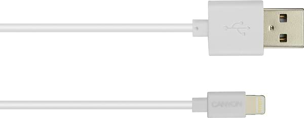 Фото - Кабель синхронизации данных Canyon MFI Cable certified by Apple 1m White (CNS-MFICAB01W)