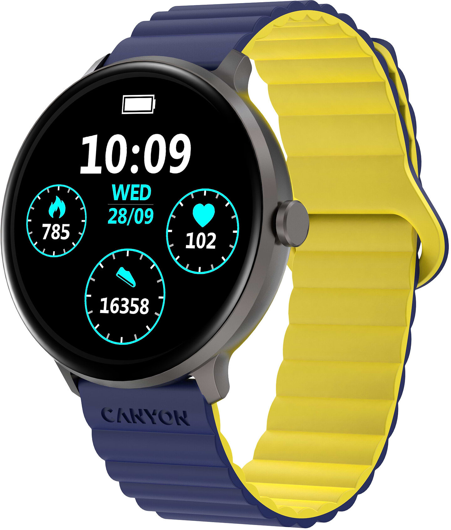 Смарт-часы Canyon Jacky SW-69 Blue Yellow (CNS-SW69BL) - Фото 1