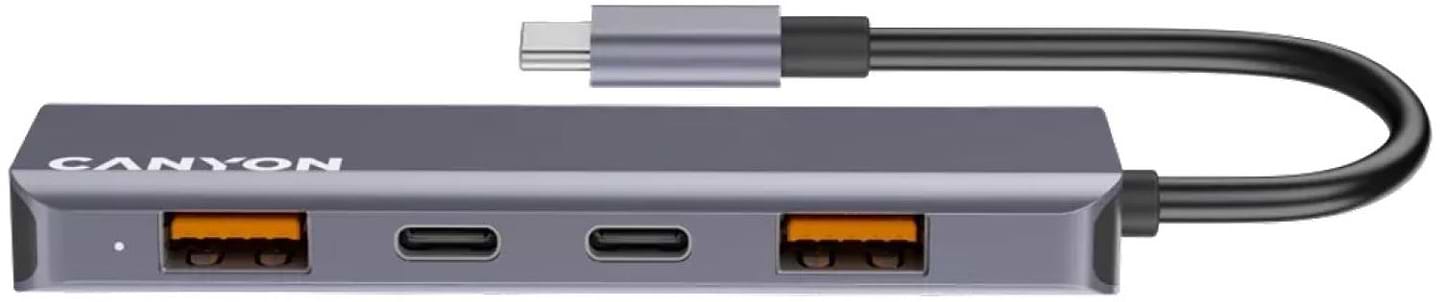 Хаб USB Canyon DS-18 5in1 USB-C Grey (CNS-TDS18) - Фото 1