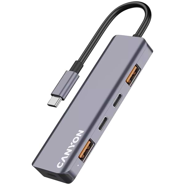 Фото - Хаб USB Canyon DS-18 5in1 USB-C Grey (CNS-TDS18)