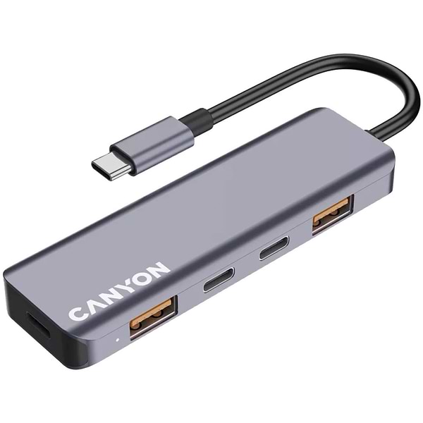 Фото - Хаб USB Canyon DS-18 5in1 USB-C Grey (CNS-TDS18)