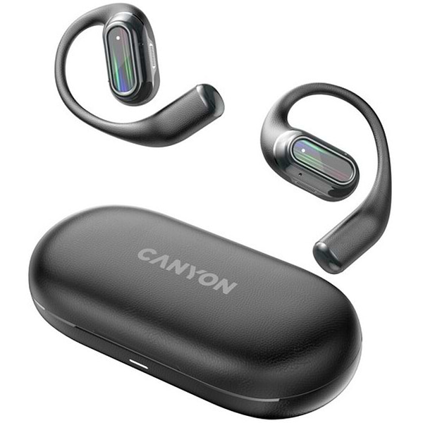 Фото - Наушники вкладыши беспроводные TWS Canyon OnFlow 12 OWS ENC Black (CNS-TWS12BK)