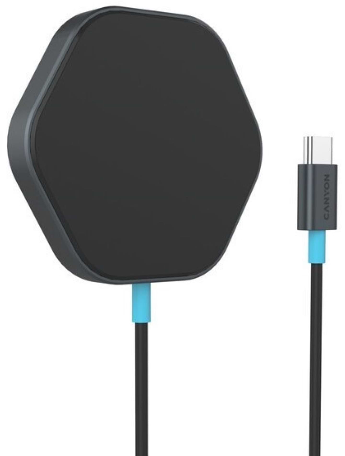 Беспроводное зарядное устройство Canyon Hexagon 110 Dark Grey (CNS-WCS110) - Фото 1