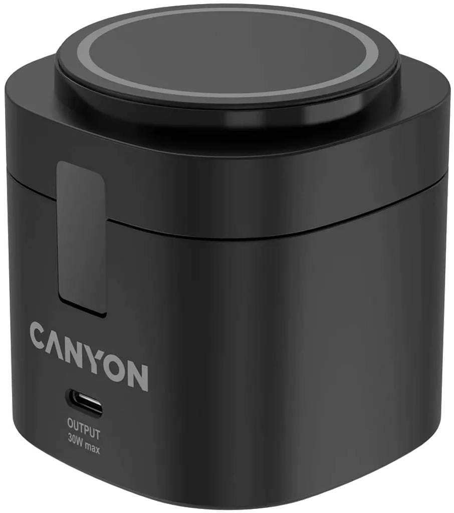 Беспроводное зарядное устройство Canyon OnCharge 405 с адаптером в комплекте 4-в-1 Black (CNS-WCS405B)