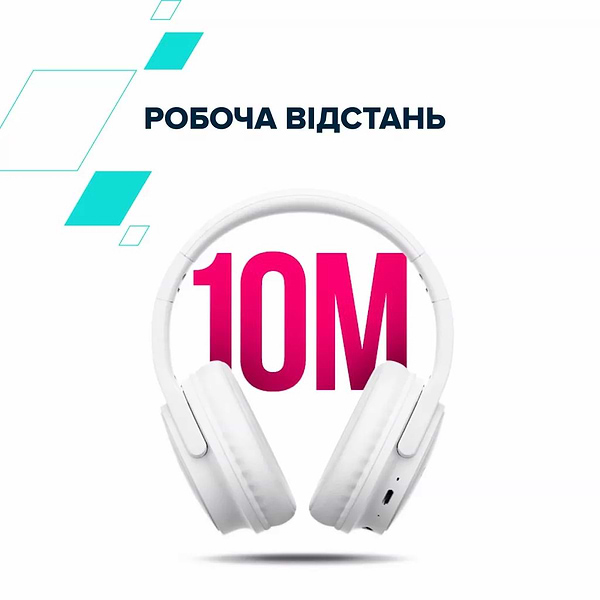 Фото - Навушники накладні бездротові Canyon OnRiff 4 Bluetooth White (CNS-CBTHS4W)
