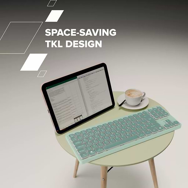 Фото - Клавіатура дротова Canyon OnType 10 TKL Mechanical Silent Low-profile Green (CNS-HKB10GR)