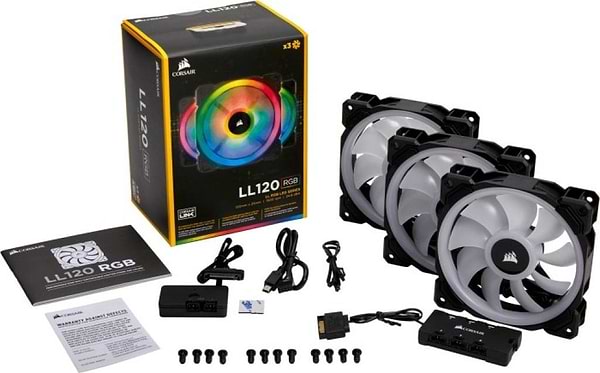 Фото - Корпусний вентилятор Corsair LL120 RGB 3 Fan Pack (CO-9050072-WW) Black