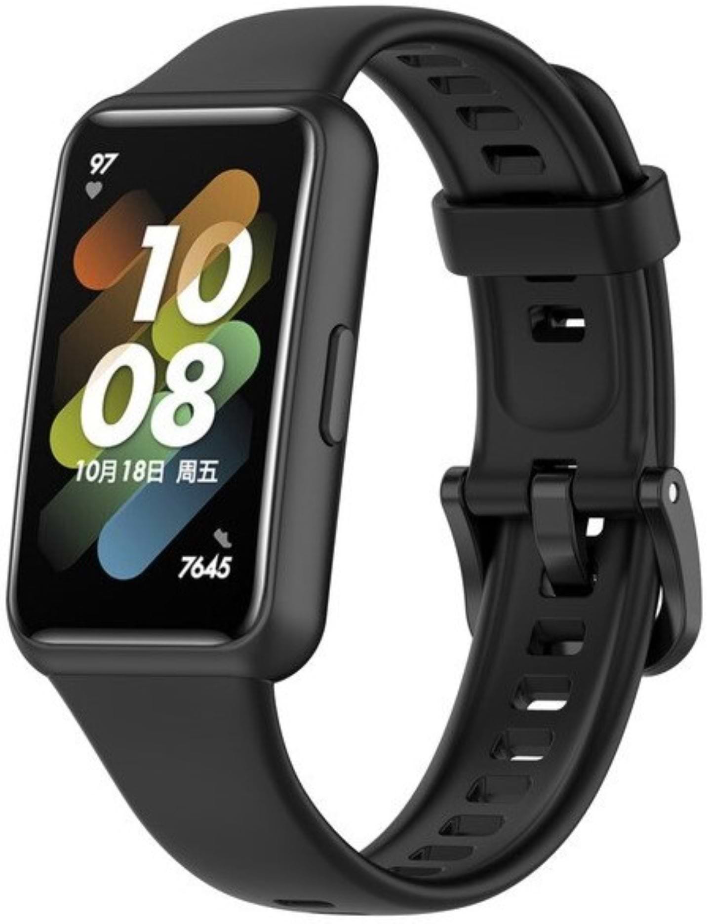 Ремешок для фитнес-браслета BeCover for Huawei Band 7/Honor Band 7 Black (709456)