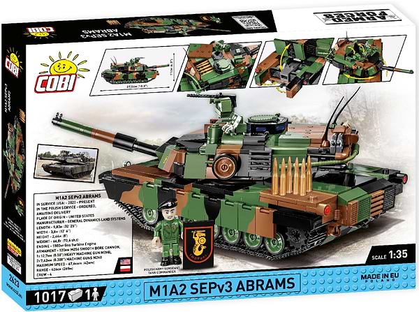 Фото - Пластиковый конструктор Cobi Танк M1A2 SEP v3 Абрамс 1017 деталей (COBI-2623)