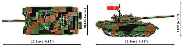 Фото - Пластиковый конструктор Cobi Танк Т-72 M1R (UA/PL) 724 деталей (COBI-2624)