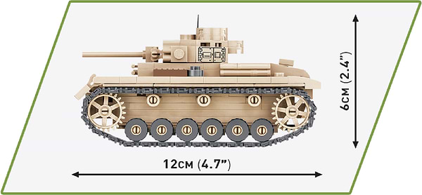 Фото - Пластиковий конструктор Cobi Друга Світова Війна Танк Panzer III 292 деталей (COBI-2712)
