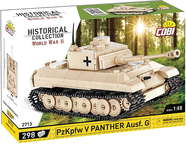 Фото - Пластиковый конструктор Cobi Вторая Мировая Война Танк Panzer V Пантера 298 деталей (COBI-2713)