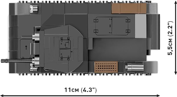 Фото - Пластиковый конструктор Cobi Вторая Мировая Война Танк Panzer II 250 деталей (COBI-2718)
