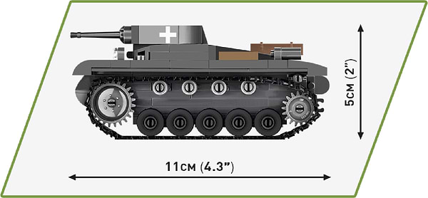 Фото - Пластиковый конструктор Cobi Вторая Мировая Война Танк Panzer II 250 деталей (COBI-2718)
