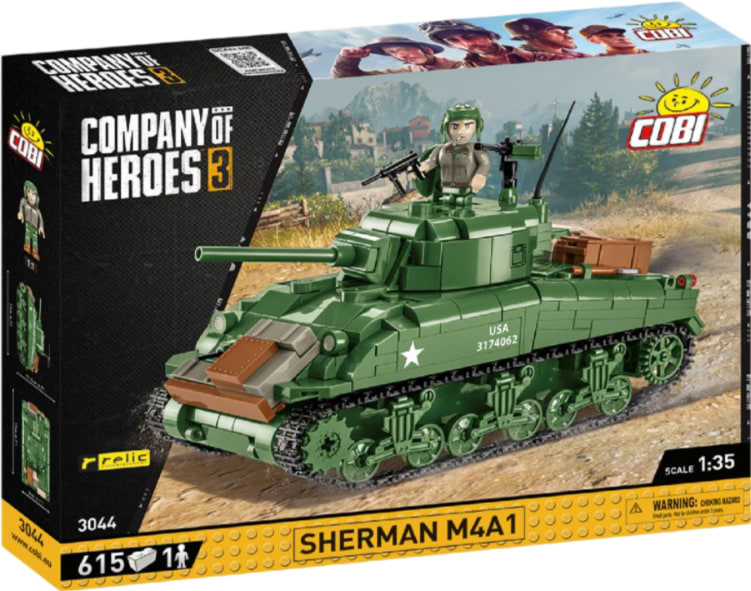 Пластиковий конструктор Cobi Company of Heroes 3 Танк M4 Шерман 615 деталей (COBI-3044)