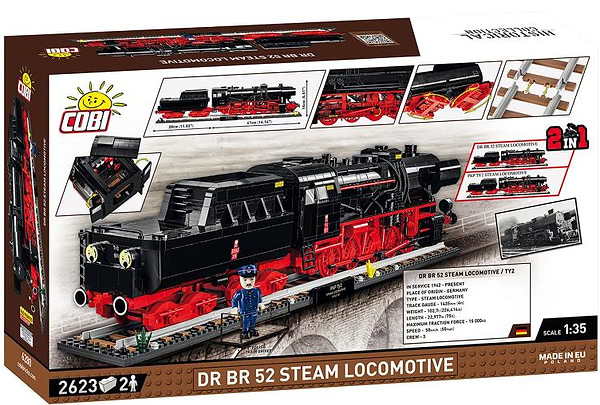 Фото - Пластиковий конструктор Cobi Локомотив DR BR Class 52 Ексклюзивний набір 1:35 2623 деталей (COBI-6280)