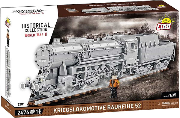 Фото - Пластиковий конструктор Cobi Локомотив Kriegslokomotive Class 52 1:35 2476 деталей (COBI-6281)