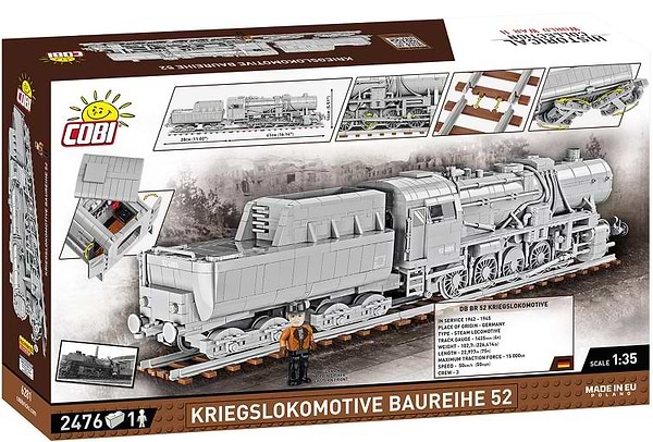 Фото - Пластиковий конструктор Cobi Локомотив Kriegslokomotive Class 52 1:35 2476 деталей (COBI-6281)