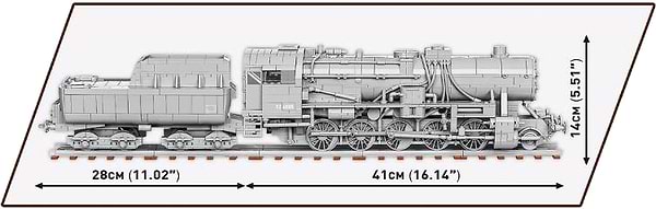 Фото - Пластиковий конструктор Cobi Локомотив Kriegslokomotive Class 52 1:35 2476 деталей (COBI-6281)