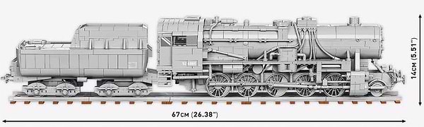 Фото - Пластиковий конструктор Cobi Локомотив Kriegslokomotive Class 52 1:35 2476 деталей (COBI-6281)