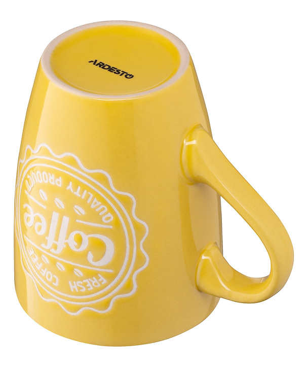 Фото - Чашка Ardesto Coffee 330 мл Yellow (AR3469Y)