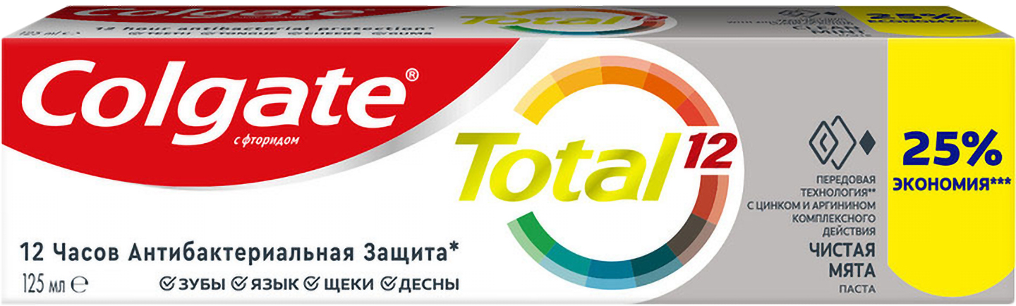 Зубна паста Colgate Total 12  Чиста М'ята 125 мл - Фото 1