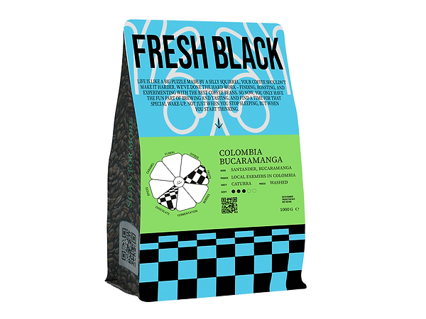 Фото - Кофе в зернах Fresh Black mono Colombia Bucaramanga espresso 1кг