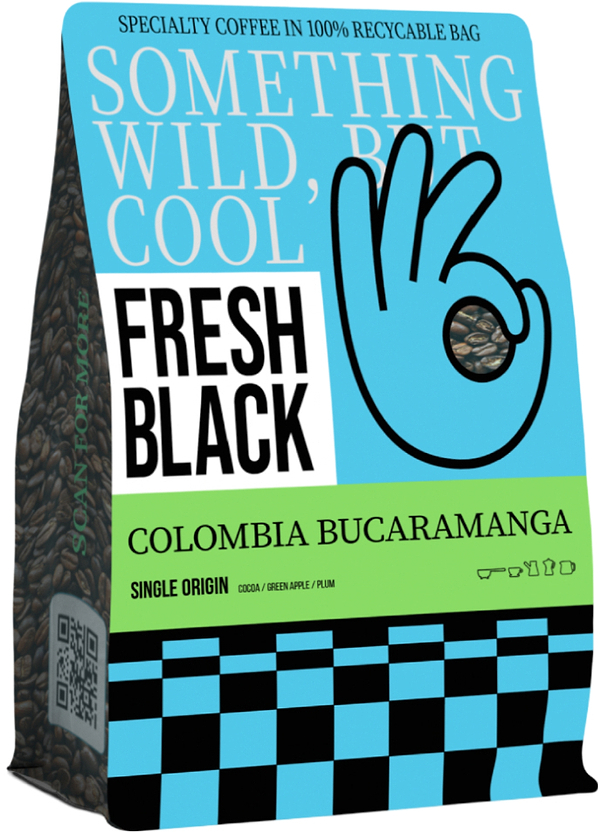 Фото - Кофе в зернах Fresh Black mono Colombia Bucaramanga espresso 1кг