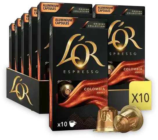 Фото - Кофе в капсулах L`OR Espresso Colombia №8 (10x52г) 520г Фото - Кофе в капсулах L`OR Espresso Colombia №8 (10x52г) 520г