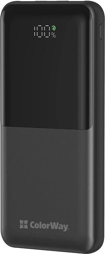Батарея мобильная Colorway 10 000 mAh LCD Black (CW-PB100LPB3BK-PDD)