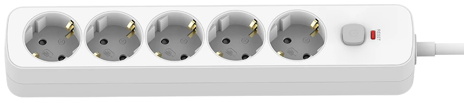 Мережевий фільтр Colorway 10A/2500W (CCA-3G1MM) 5 р/5M White (CW-PSEA1055W)