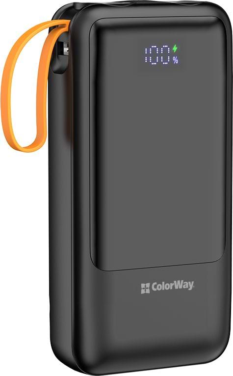Батарея мобильная Colorway 20 000 mAh PowerHub USB QC4.0 + USB-C PD22.5W Black (CW-PB200LP07BK)