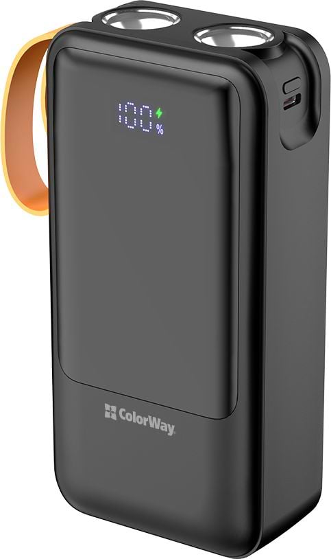 Батарея мобильная Colorway 30 000 mAh PowerHub USB QC4.0 + USB-C PD22.5W Black (CW-PB300LP07BK)