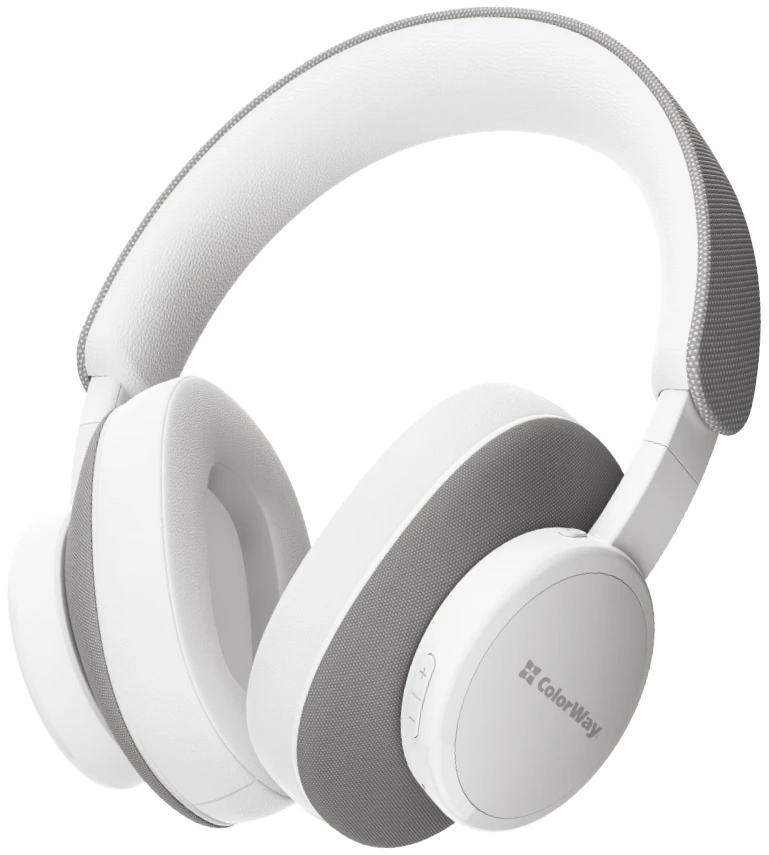 Навушники повнорозмірні бездротові Colorway CORE ANC White-Gray (CW-HBT03WG)