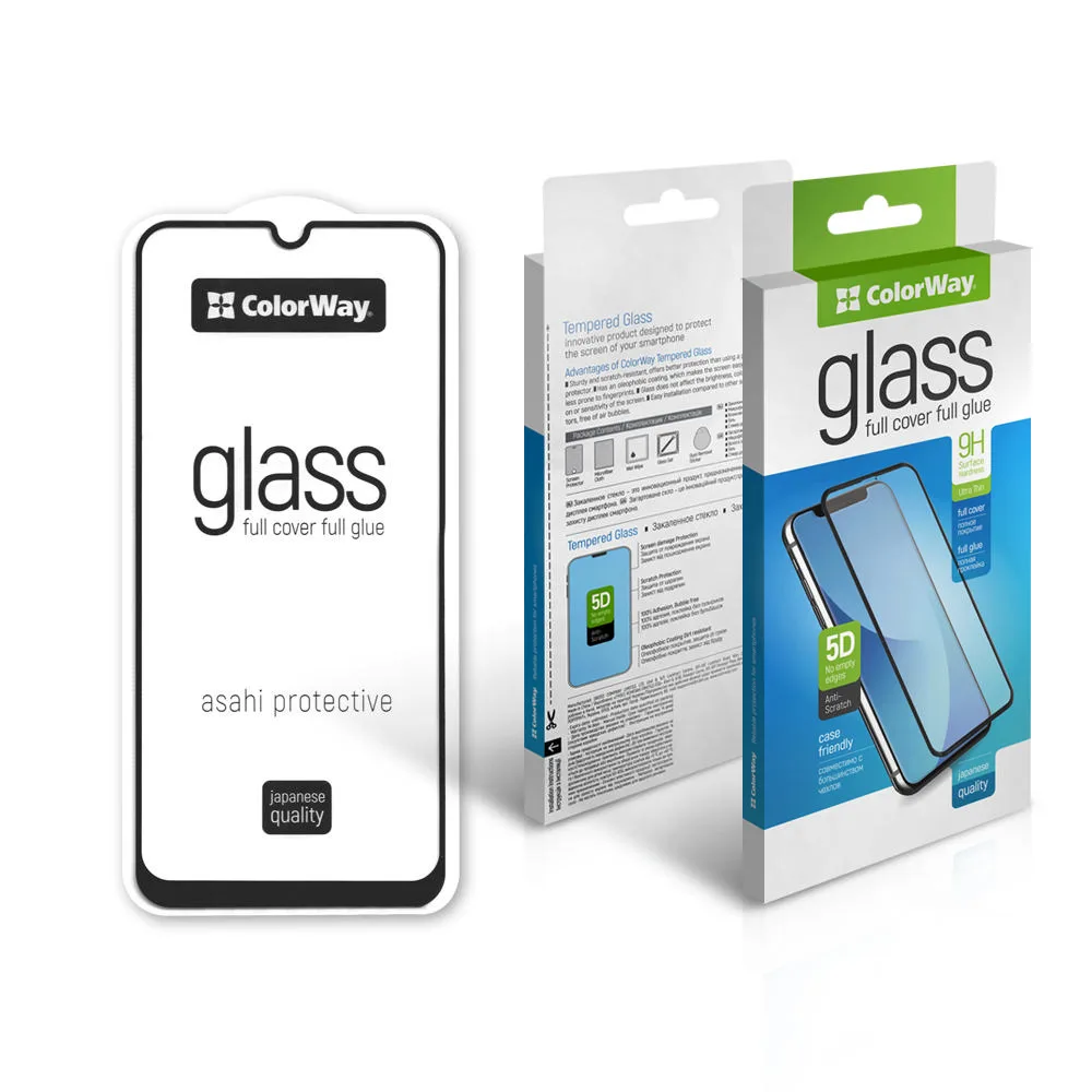 Защитное стекло для смартфона Colorway 9H FC glue Samsung Galaxy A08 black (CW-GSFGSGA085-BK)