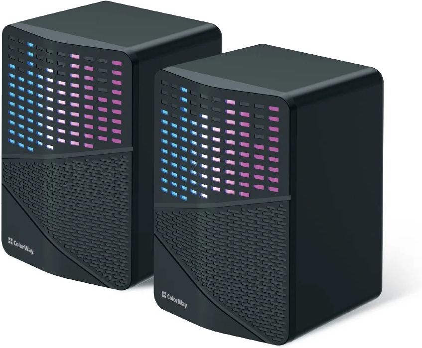 Комп'ютерна акустика компактна 2.0 Colorway SoundWave 2.0 RGB USB Black (CW-SPU06BK)