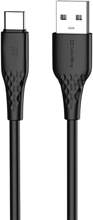 Кабель USB Type-C - USB Type-B Colorway USB - Type-C 2м Black (CW-CBUC095-BK)