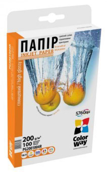 Фотопапір 13х18 Colorway 200 г/м 13х18 см 100 л Глянцевая (PG2001005R) - Фото 1