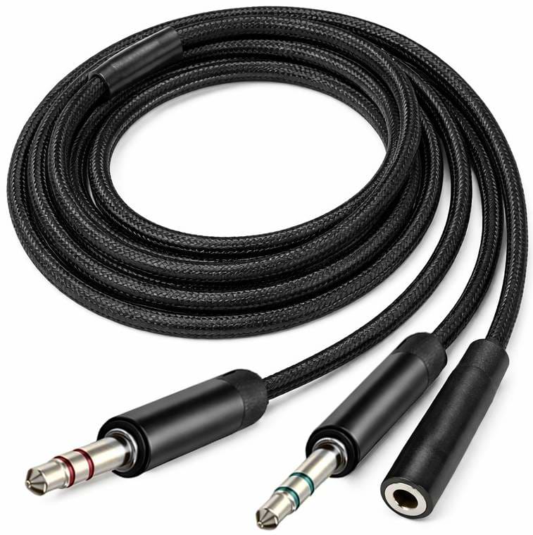 Переходник Colorway 3.5мм AF в 3.5 мм 2 AM 1м (CW-AD-J2MJ)