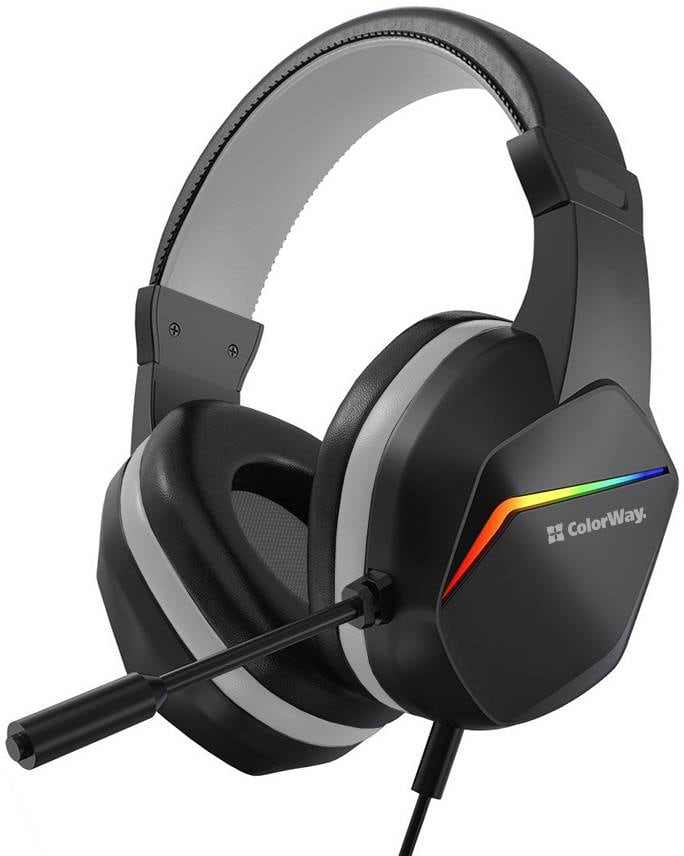 Гарнитура проводная игровая Colorway Bloodwave LED Black (CW-HPG01BK)