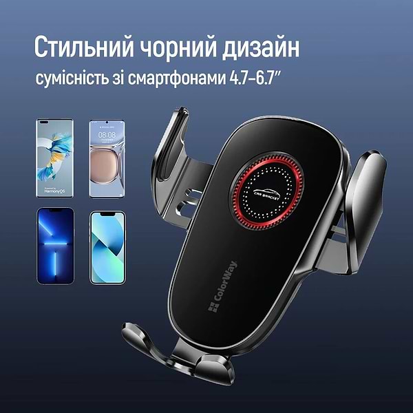 Фото - Автотримач Colorway ClampSnap Holder Black (CW-CHMH19-BK)