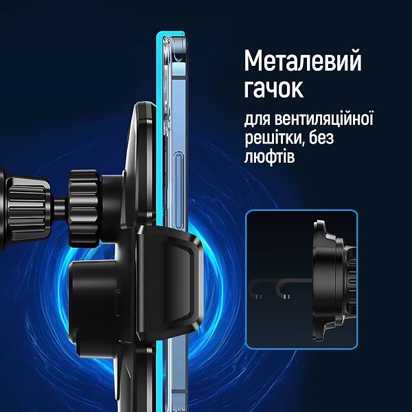 Фото - Автотримач з бездротовою зарядкою Colorway FlameGrip 15W Black (CW-CHAW070Q-BK)